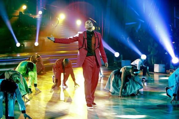 Chris Brown stopped by to perform his hit single...
