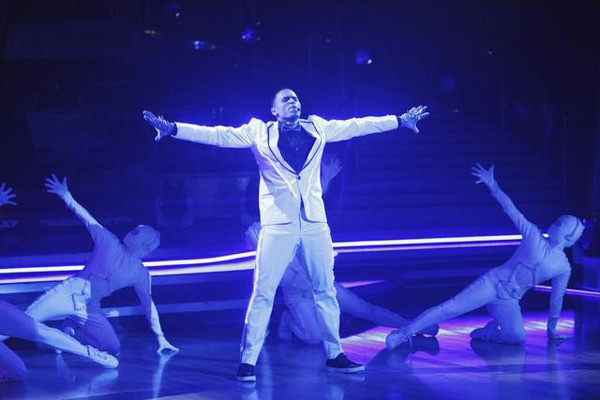 Chris Brown stopped by to perform his hit single...