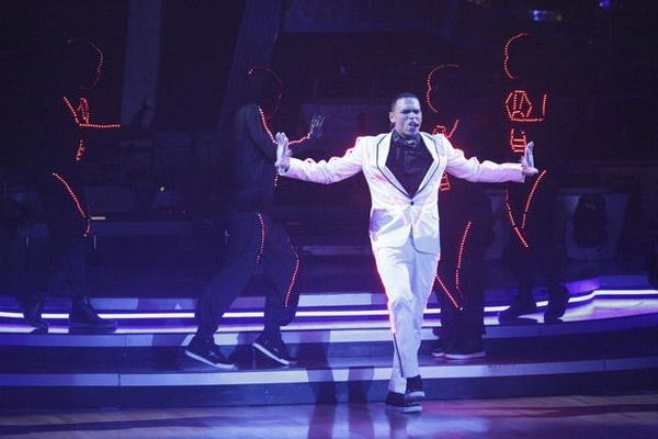 Chris Brown stopped by to perform his hit single...