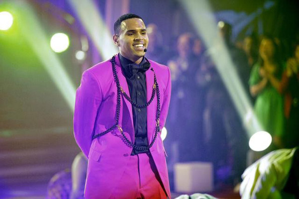 Chris Brown stopped by to perform his hit single...