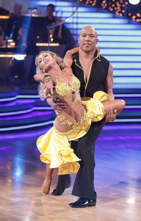 Hines Ward and his partner Kym Johnson received...