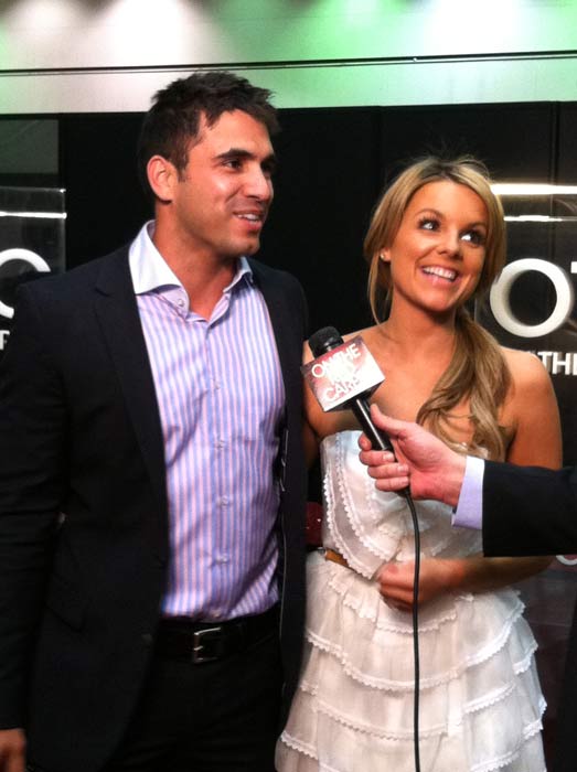 Ali and Roberto from the 'Bachelorette' stop by to chat with 'On The Red Carpet' at the Reality Rocks Expo at the Los Angeles Convention Center on April 9, 2011.