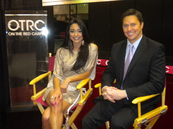 'On The Red Carpet' hosts Rachel Smith and Chris...