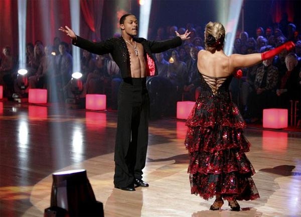 Romeo and his partner Chelsie Hightower received...