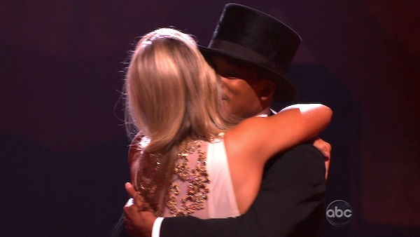 Romeo and his partner Chelsie Hightower react to...