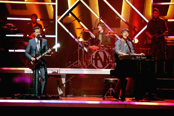 The band Hanson performed 'MmmBop' during...