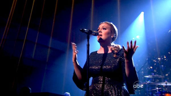 Adele took the stage to sing her hit single...