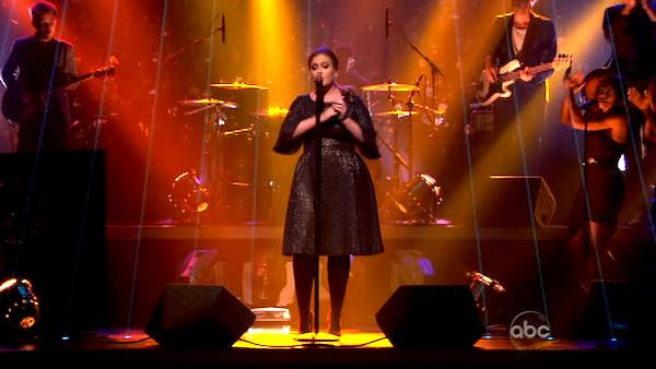 Adele took the stage to sing her hit single...
