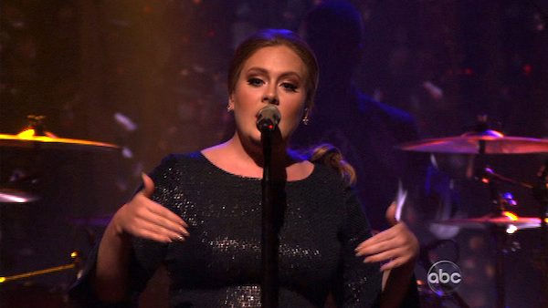 Adele took the stage to sing her hit single...