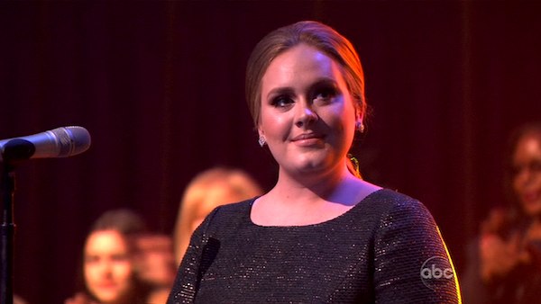 Adele took the stage to sing her hit single...