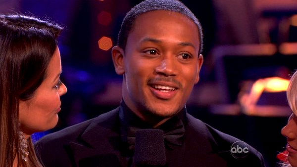 Romeo and his partner Chelsie Hightower react to...