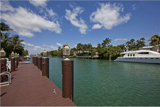 The deck outside Anna Kournikova's Miami Beach home. The seven-bedroom, eight-bathroom house is 6,600 square feet and was put on the market in the spring of 2011 for $9.4 million.
