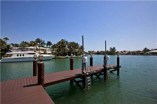The deck outside Anna Kournikova's Miami Beach...