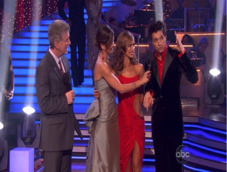 Ralph Macchio and his partner Karina Smirnoff react to being eliminated from ABC's hit ballroom dancing competition series on Tuesday, May 17, 2011. an Argentine Tango, a Salsa and an Instant Cha Cha on week nine of 'Dancing With The Stars.' The judges ga
