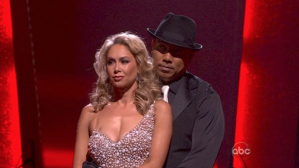 Hines Ward and his partner Kym Johnson await...
