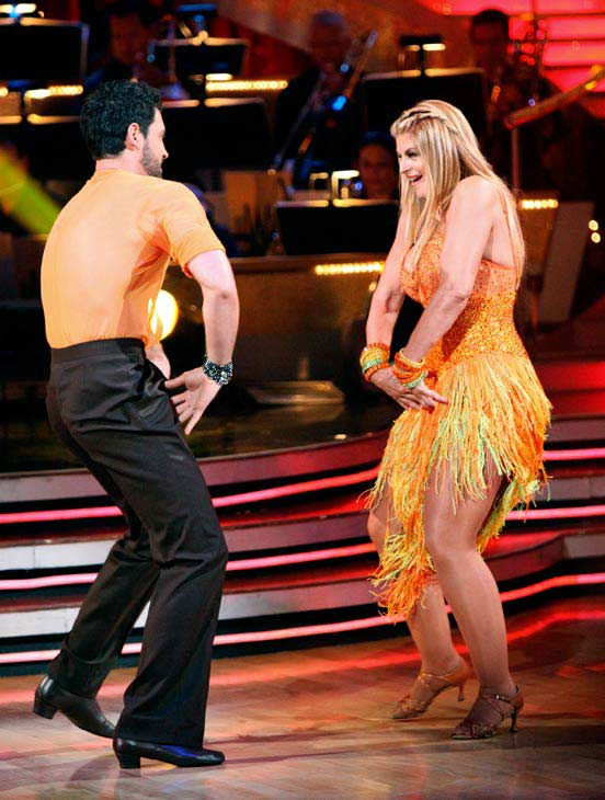 Kirstie Alley and her partner Maksim Chmerkovskiy dance a Samba and a Freestyle dance on week ten of 'Dancing With The Stars.' The judges gave the couple 27 out of 30 for their Samba and 27 points out of 30 for their Freestyle. The couple earned a total o
