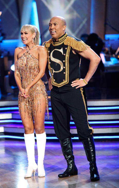 Hines Ward and his partner Kym Johnson dance a Quickstep and a Freestyle dance on week ten of 'Dancing With The Stars.' The judges gave the couple 29 out of 30 for their Quickstep and 30 points out of 30 for their Freestyle. The couple earned a total of 5