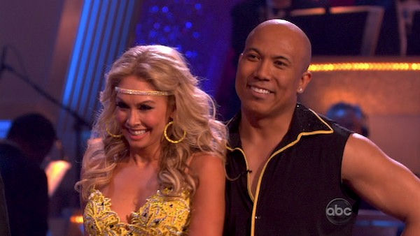Hines Ward and his partner Kym Johnson performed...