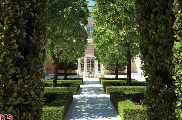 The garden at Aaron Spelling's 57,000-square...