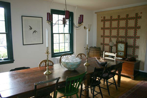 The dining room in the five-bedroom home...