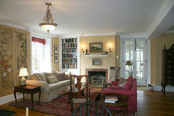 A living room in the five-bedroom home featured...