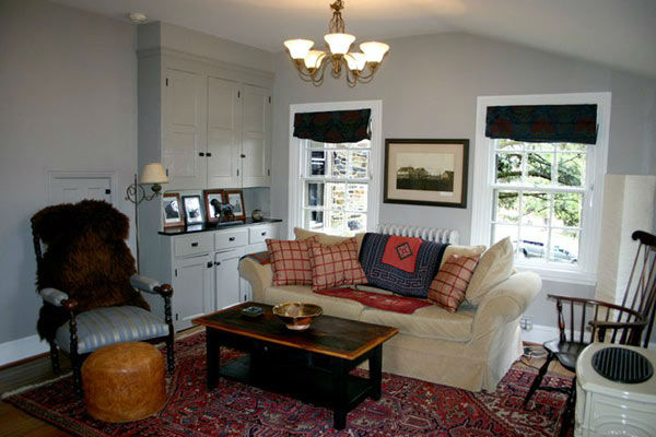 A living room in the five-bedroom home featured...