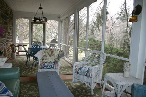 The patio in the five-bedroom home featured in...