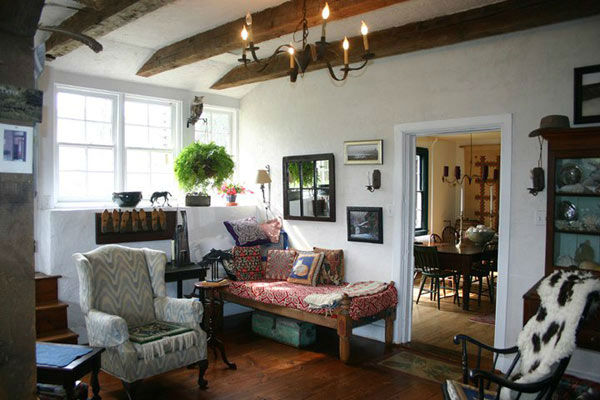A sitting room in the five-bedroom home featured...