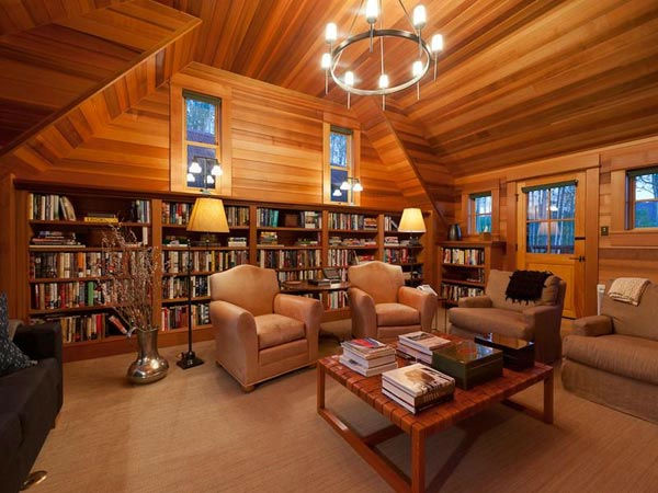 The library in Jerry Seinfeld's mansion in...