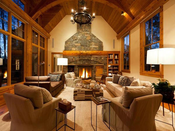 The living room in Jerry Seinfeld's mansion in...