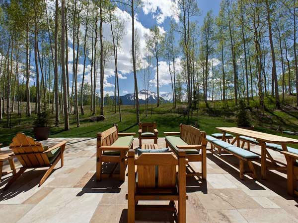 The deck of Jerry Seinfeld's mansion in...