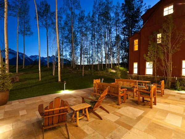 The deck of Jerry Seinfeld's mansion in...