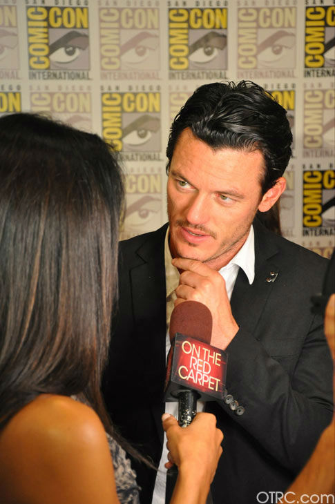 'Immortals' actor Luke Evans talks to OnTheRedCarpet.com co-host Rachel Smith at San Diego Comic-Con on Saturday, July 23, 2011.