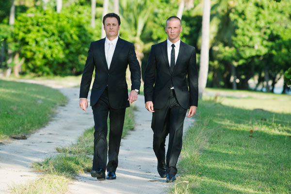 J.P. and Chris Harrison appear in a scene from...