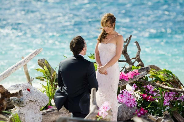 Ashley Hebert and Ben F. appear in a scene from 'The Bachelorette' season 7 finale, which aired on Monday, August 1 on ABC. In the episode, Ashley Hebert had to choose between the final two bachelors, J.P. and Ben F.