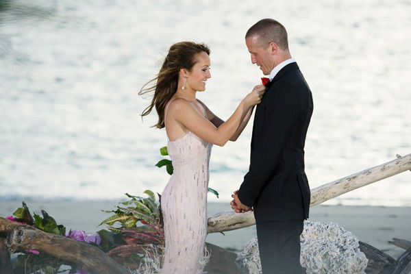 Ashley Hebert and J.P. appear in a scene from...