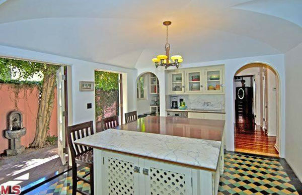 The kitchen island in Rose McGowan's former...