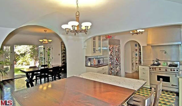The kitchen in Rose McGowan's former home,...