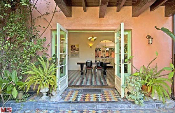 The dining room in Rose McGowan's former home,...