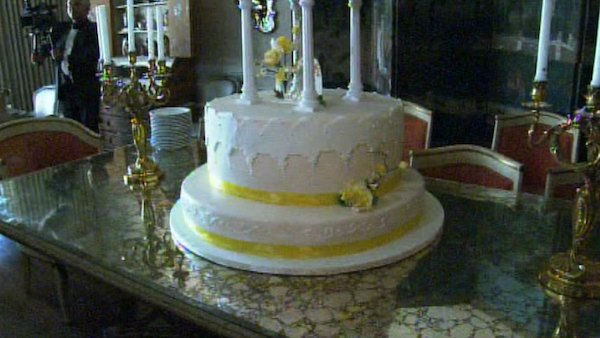 The base of the cake for Zsa Zsa Gabor and...