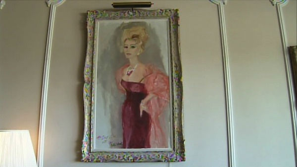 A painting of Zsa Zsa Gabor displayed at her Ben...