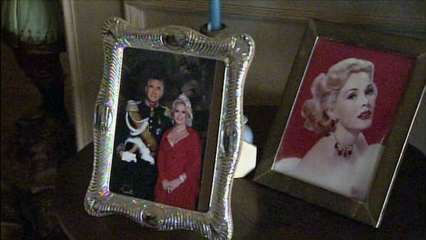 Zsa Zsa Gabor is seen with husband Frederic Prinz von Anhalt in photographs displayed at their Ben Air home. The couple celebrated their 25th wedding anniversary on August 14, 2011.