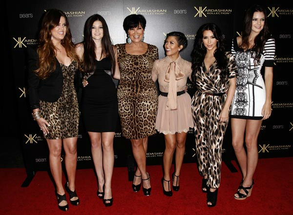 From left, Khloe Kardashian, Kylie Jenner, Kris...