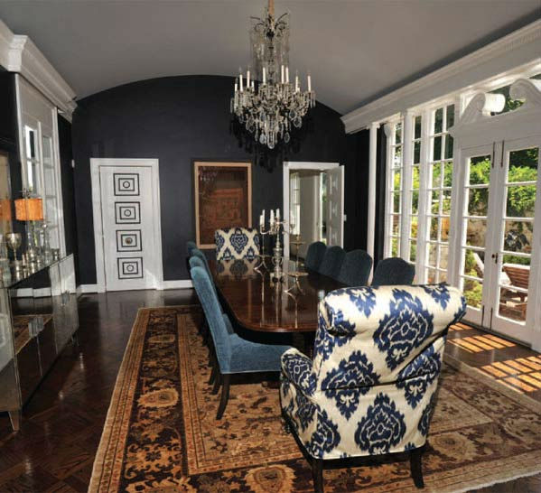 The dining room in Taylor Swift's four-bedroom, four-bathroom Northumberland Estate in Nashville, Tennessee, which she purchased for $2.5 million. The property was previously owned by Universal Music Group chairman Luke Lewis.