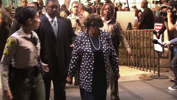 Michael Jackson's mother Katherine Jackson arrives to court for the trial of Conrad Murray on Tuesday, Sept. 27, 2011.