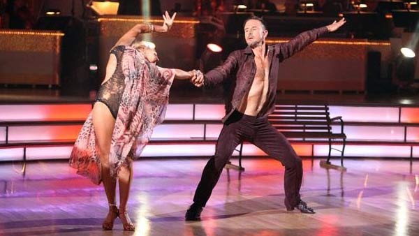 Actor David Arquette and his partner Kym Johnson...