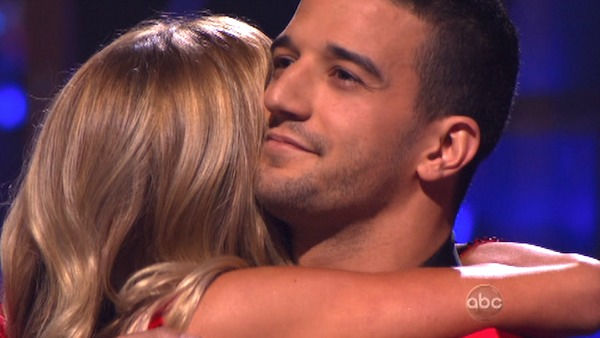 Reality Star Kristin Cavallari and her partner Mark Ballas react to being eliminated on 'Dancing With The Stars: The Results Show' on Tuesday, October 4, 2011. The pair received 24 out of 30 from the judges for their Samba on the October 3 episode of 'Dan