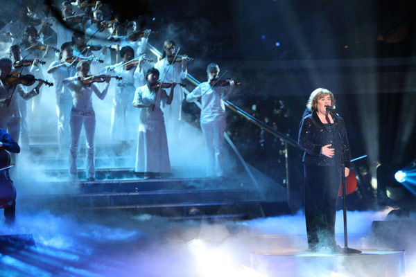 Susan Boyle, graced the stage with a rendition...