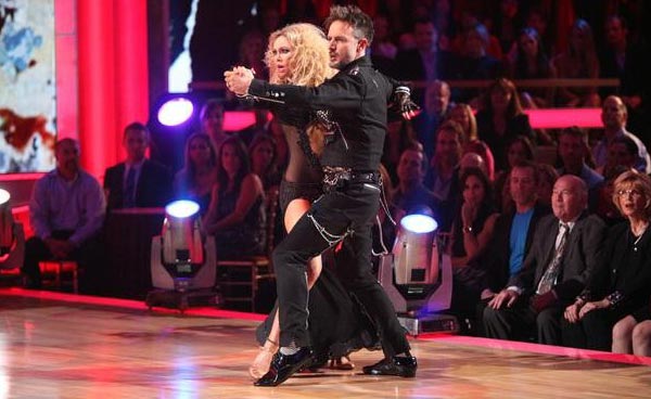 Actor David Arquette and his partner Kym Johnson...