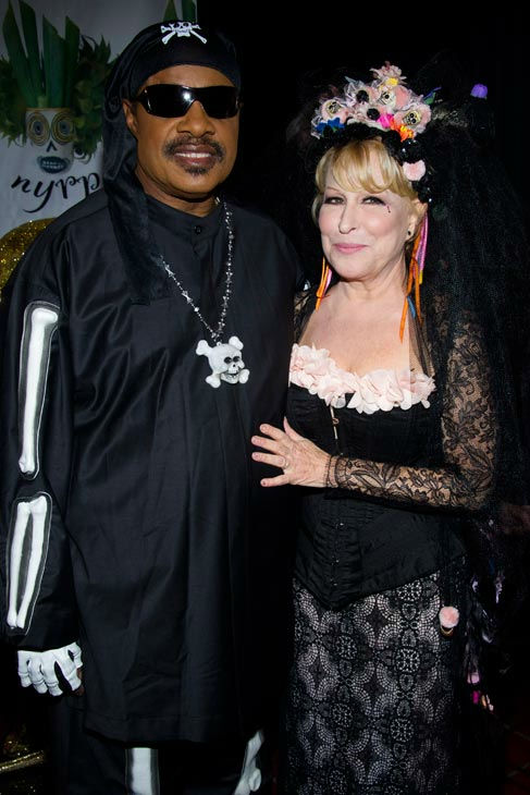 Stevie Wonder and Bette Midler attend Midler's...